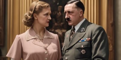 Adolf Hitler and Eva Braun, AI generated image