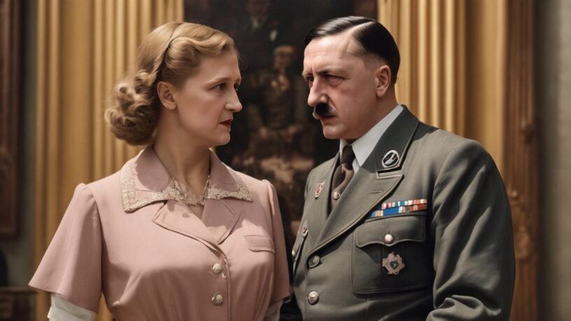 Adolf Hitler and Eva Braun, AI generated image