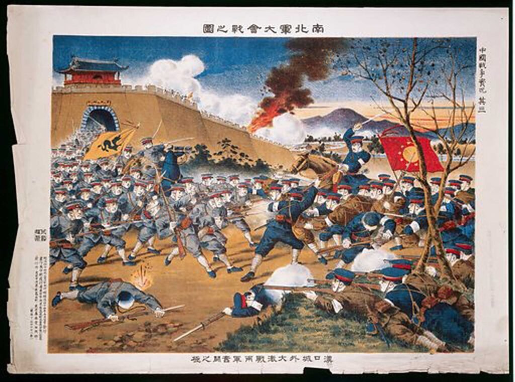 the revolutionary war in China, 1911  Chromolithograph by T Miyano. Created between 1900 and 1999.